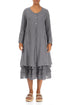Flared Grey Linen Jacket 1