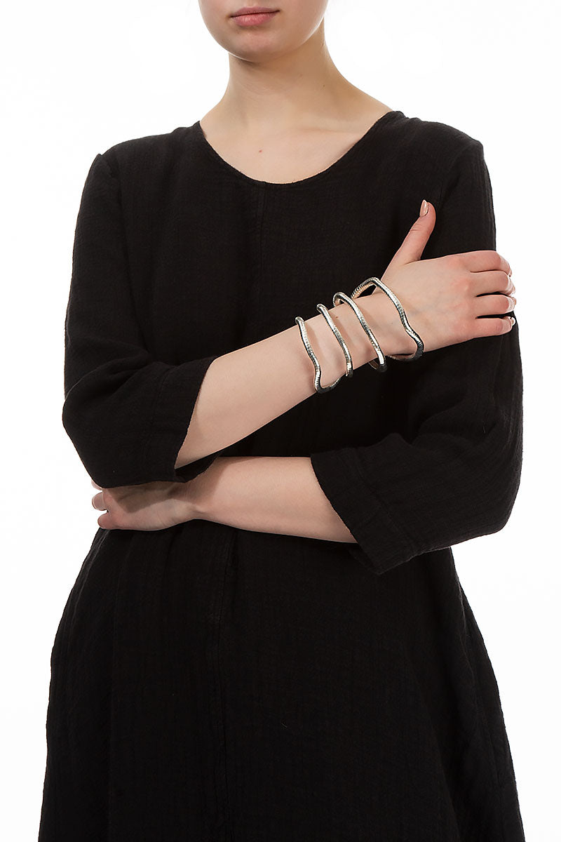 Flexible Silver Metal Necklace - Bracelet 2