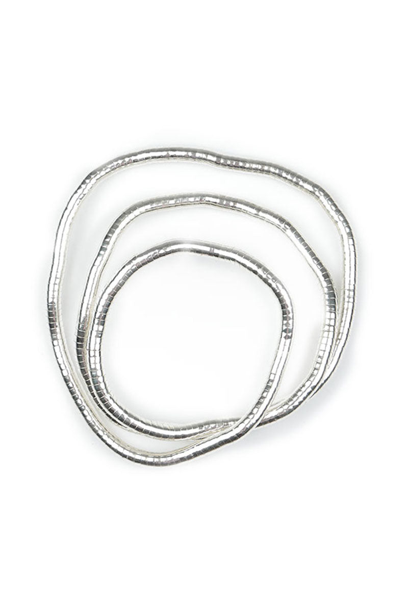 Flexible Silver Metal Necklace - Bracelet
