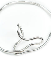 Flexible Silver Metal Necklace - Bracelet 5