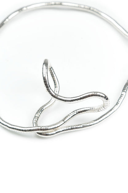 Flexible Silver Metal Necklace - Bracelet 5