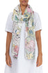 Floral Silk Bamboo Scarf 1
