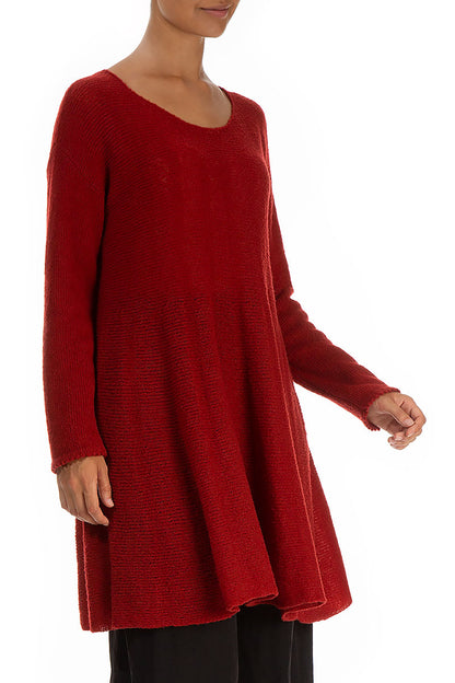 Flowy Red Wool Sweater