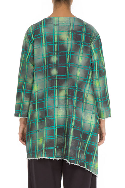 Green Checks Cotton Tunic