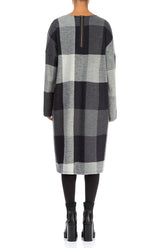 Grey Checks Pure Wool Dress 2