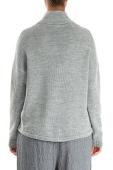 Grey Pure Wool Cardigan 2
