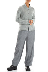 Grey Pure Wool Cardigan 5