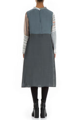 High Neck Mixed Prints Pure Silk Dress 2