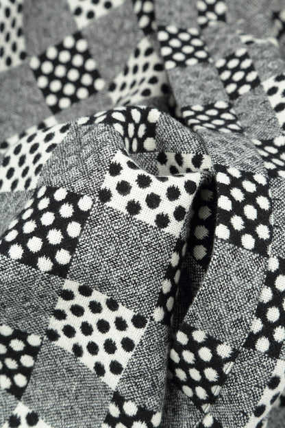Hooded Collar Dotty Wool Swing Coat 5