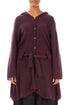 Hooded Mulberry Wool Cardigan 1