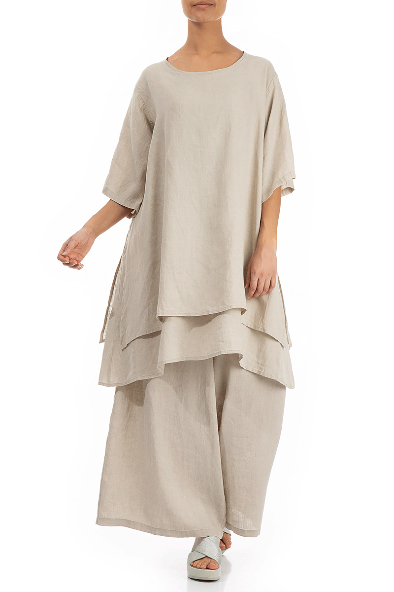 Layered Natural Linen Tunic 5