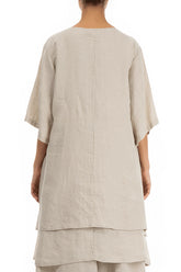 Layered Natural Linen Tunic 2