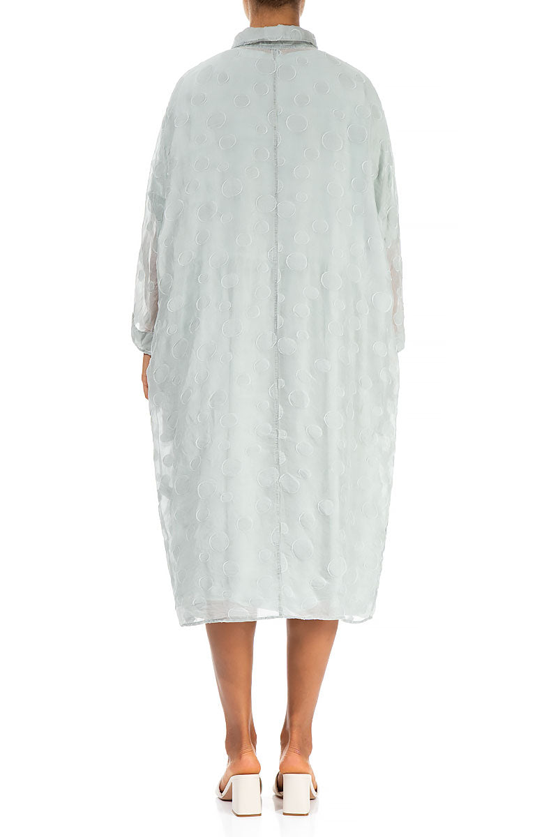Light Grey Patterned Silk Cotton Dress Jacket