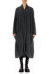 Long Open Dark Grey Wool Cardigan 1
