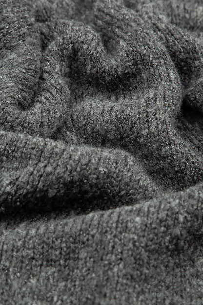 Extra Long Grey Wool Scarf 4