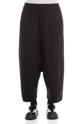 Loose Baggy Black Cotton Trousers 1