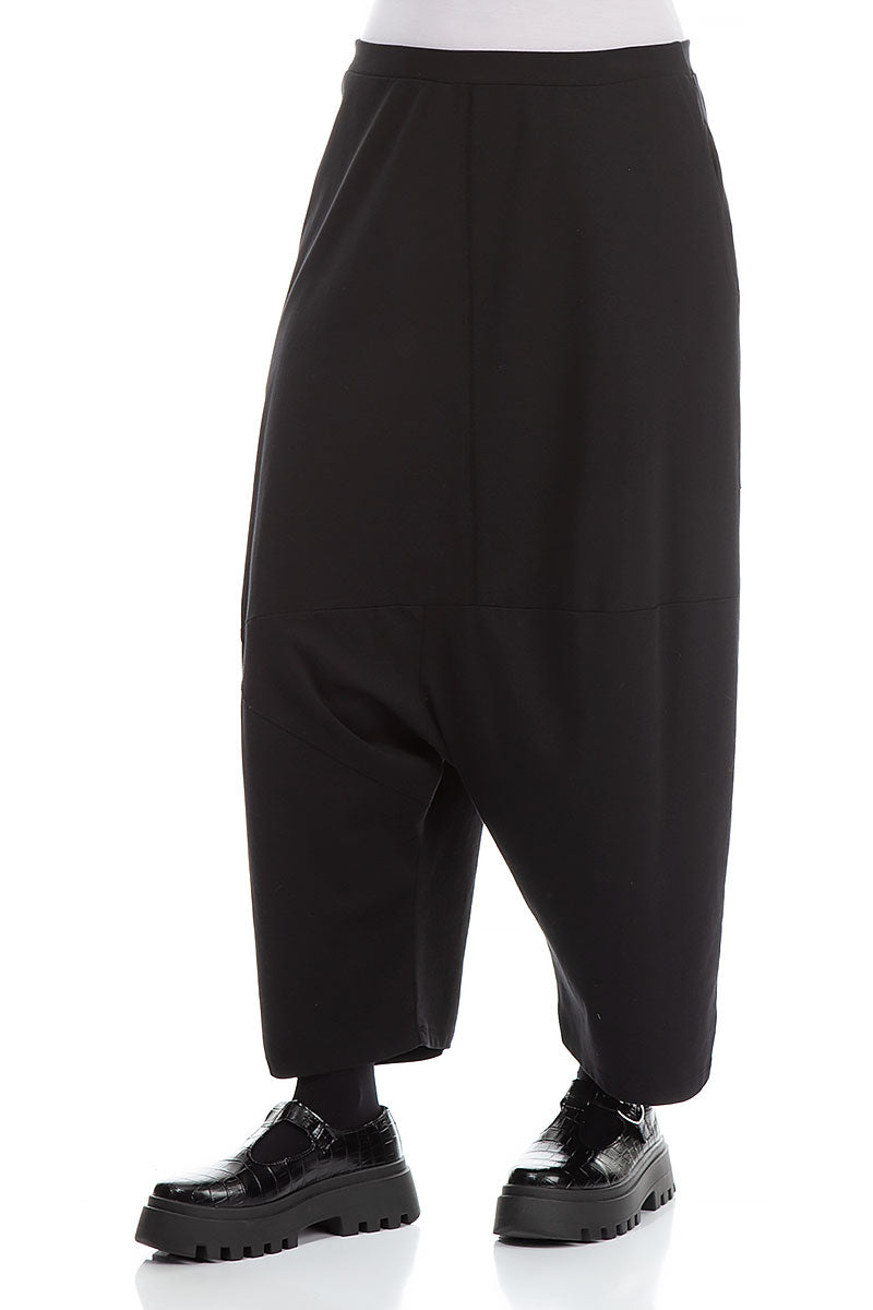 Loose Baggy Black Cotton Trousers 3
