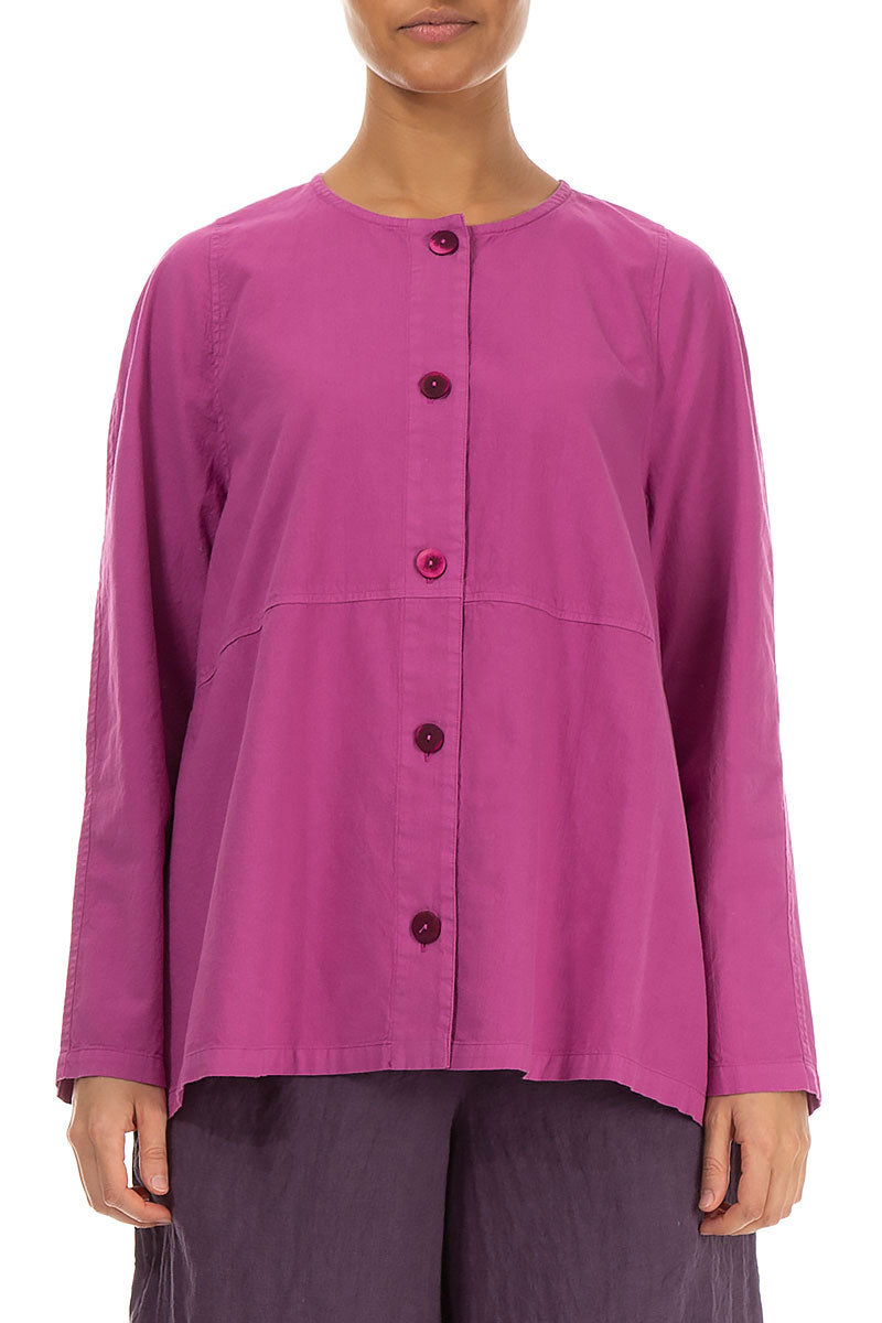 Loose Boxy Orchid Cotton Jacket 1