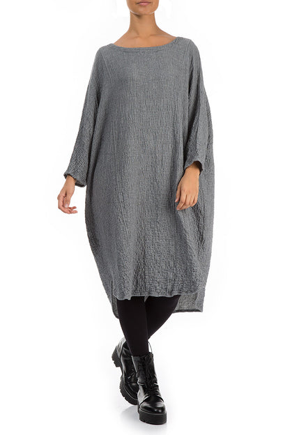 Loose Grey Wool Dress