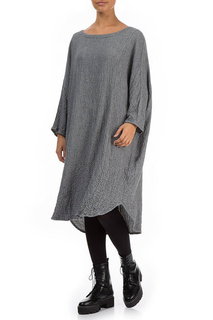 Loose Grey Wool Dress