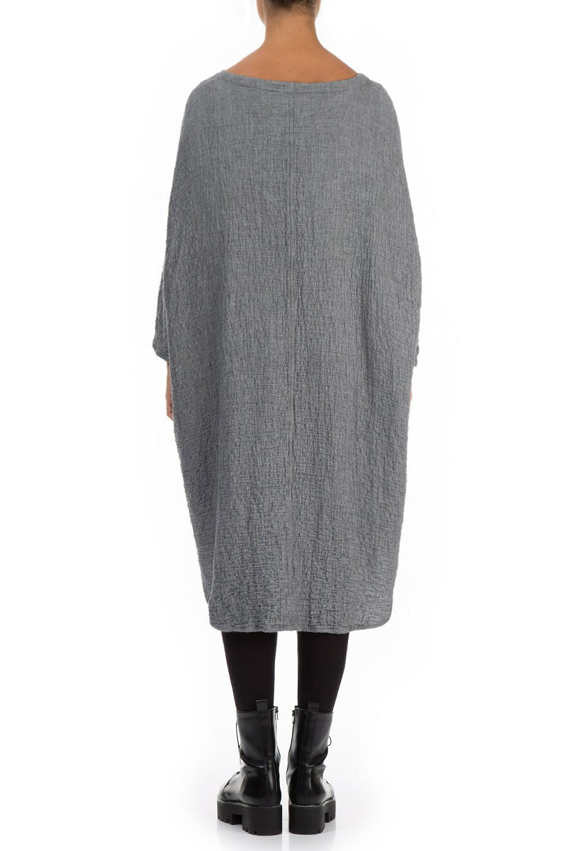 Loose Grey Wool Dress