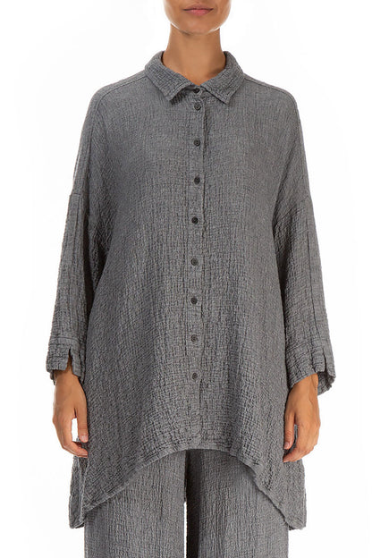 Loose Grey Wool Shirt