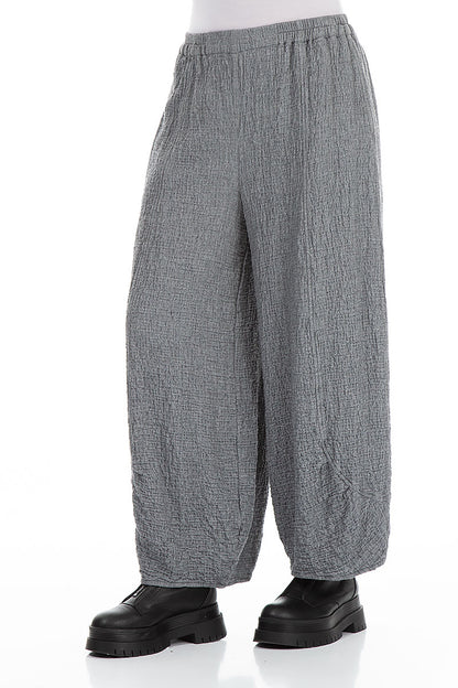 Loose Grey Wool Trousers