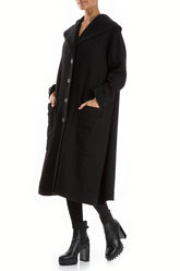 Black Light Wool Swing Coat 5