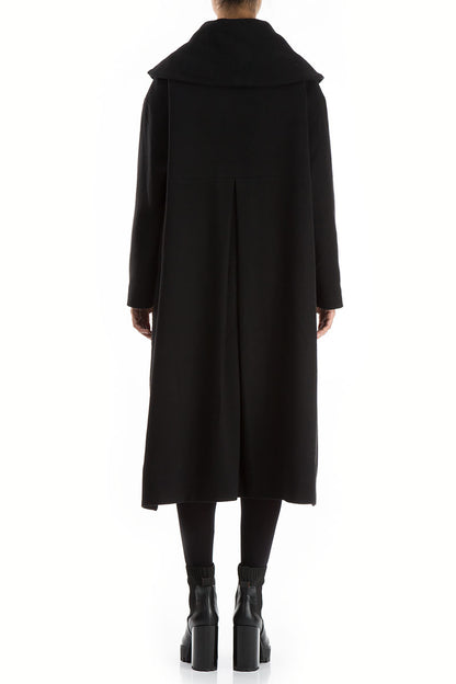 Black Light Wool Swing Coat 2