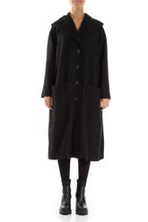 Black Light Wool Swing Coat 1