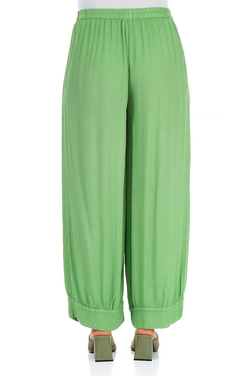 Loose Spring Green Viscose Trousers