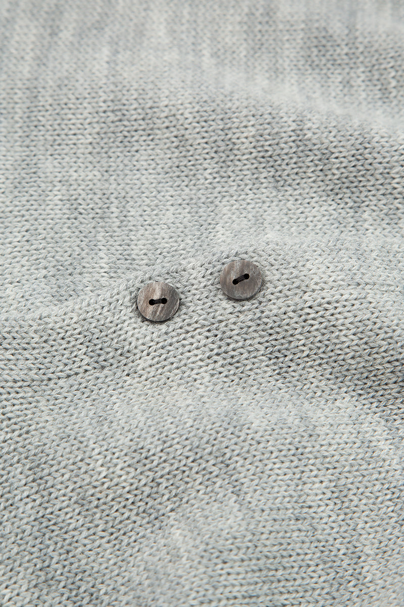 Grey Pure Wool Cardigan 6