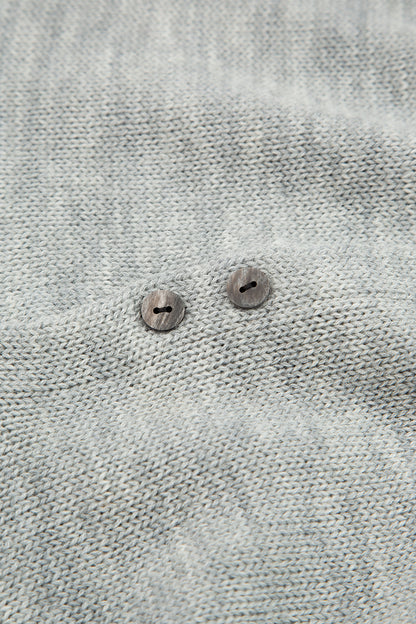 Grey Pure Wool Cardigan 6