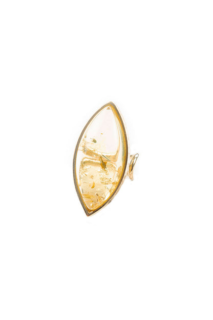 Marquise Clear Amber Ring