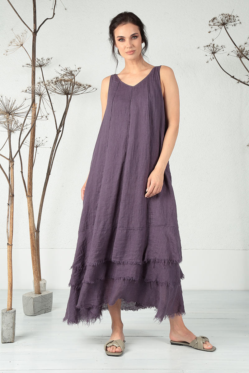 structured linen dress Layne Dress | White Linen Sleeveless Dress main image 1