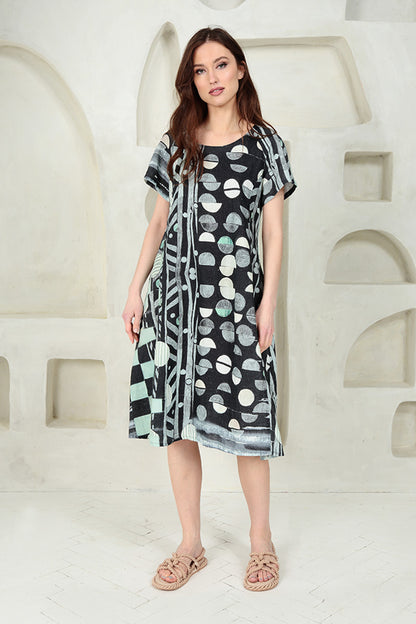 Midi A-line Moonlight Linen Dress 5
