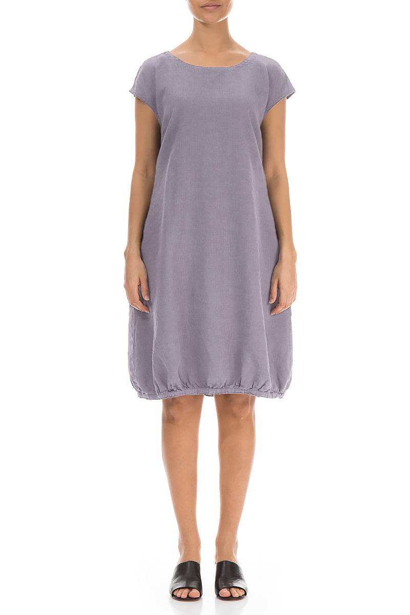 Midi Lavender Linen Dress