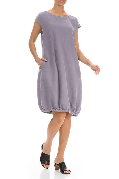Midi Lavender Linen Dress 3