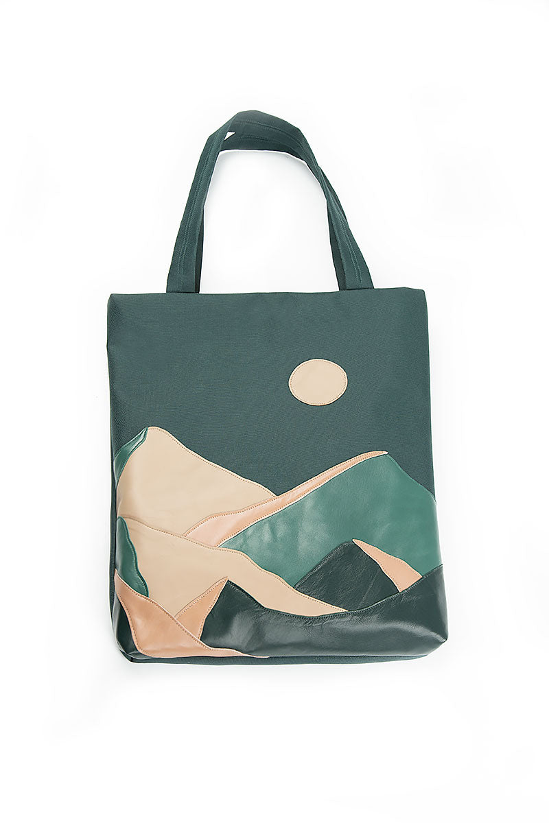 Emerald green tote online bag