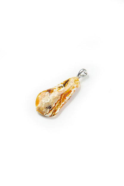 Natural Amber Drop Pendant