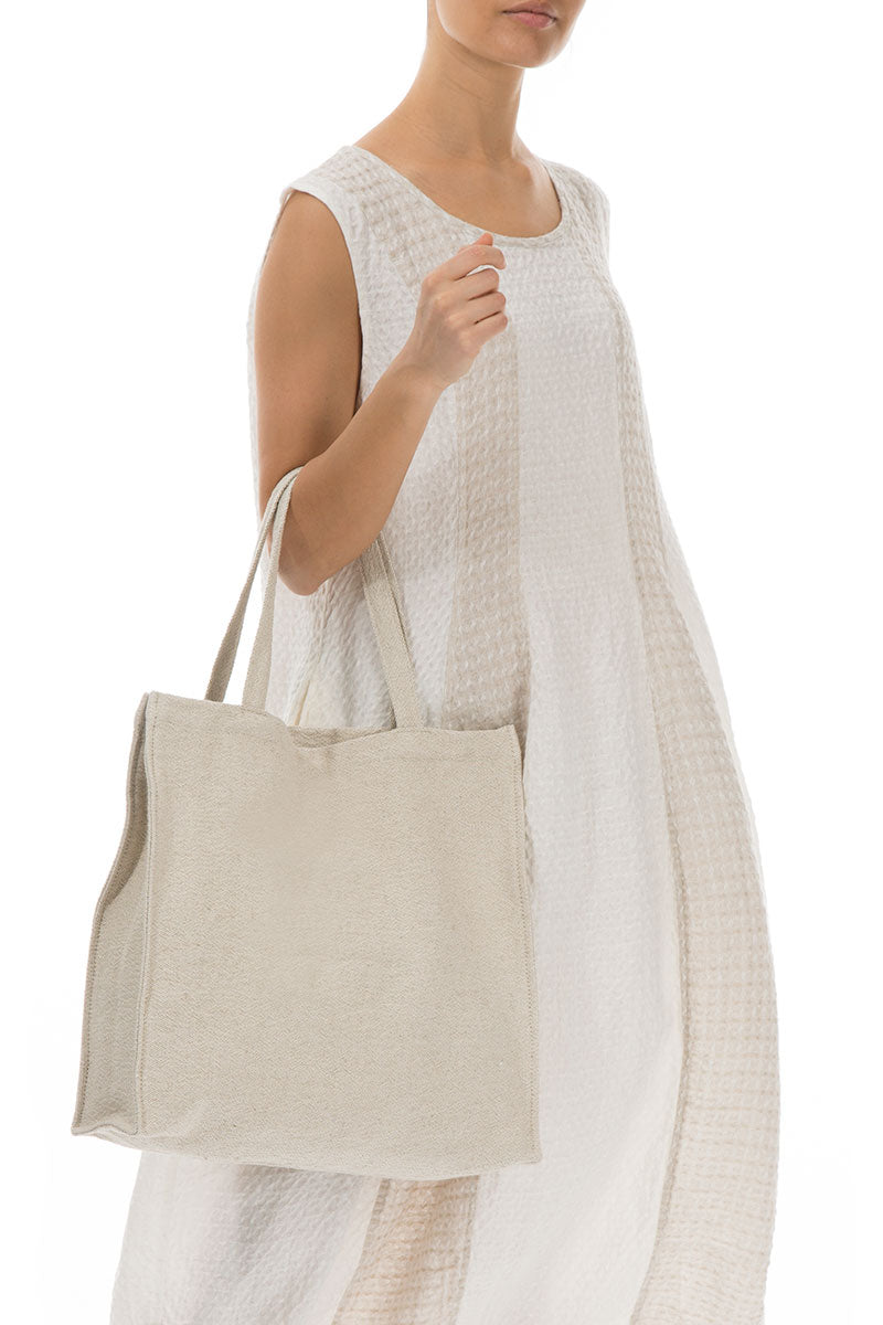 Natural Firm Linen Tote Bag