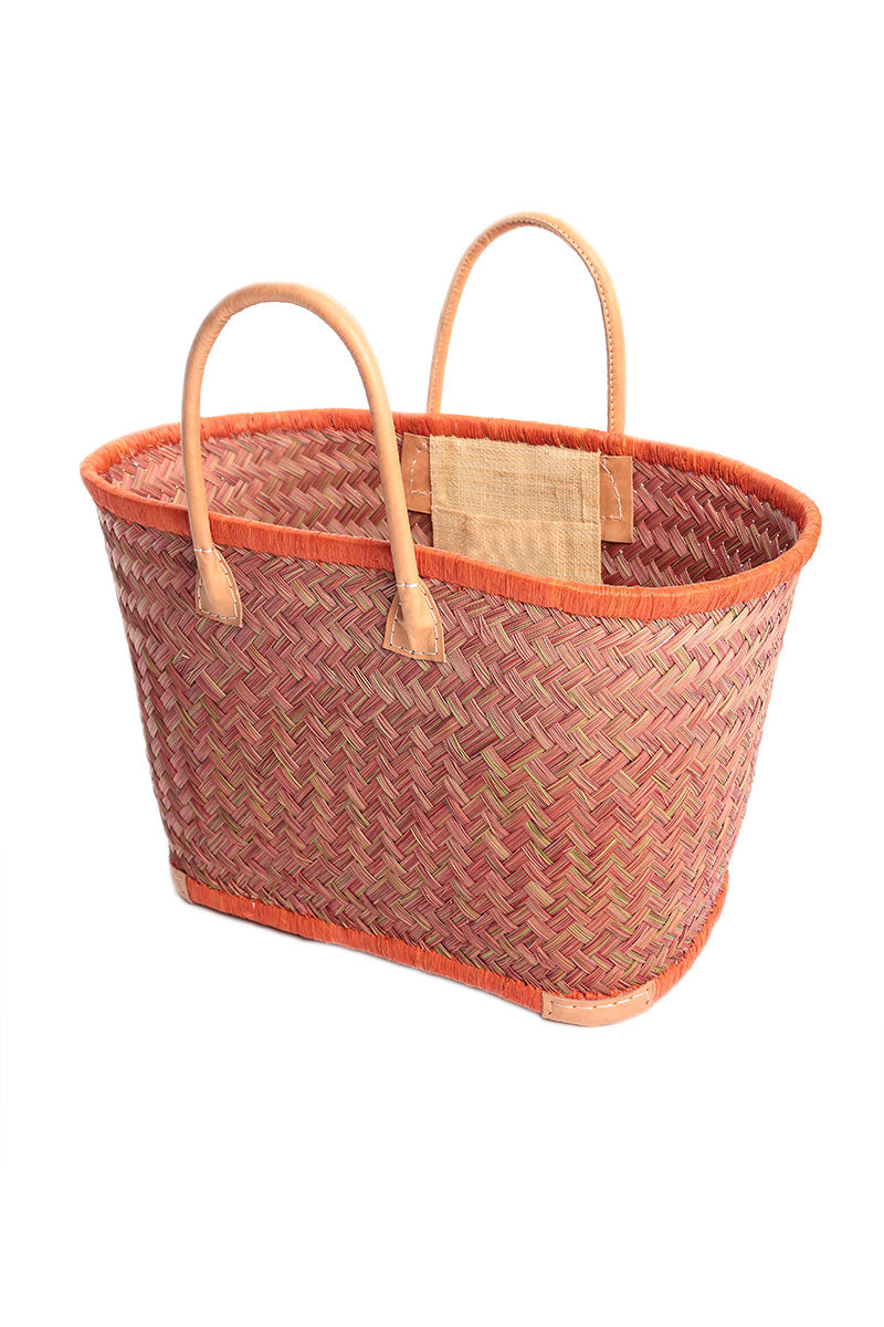 Natural Orange French Market Basket