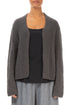 Open Grey Wool Cardigan 1