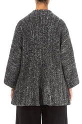 Open Mélange Grey Wool Cardigan 2