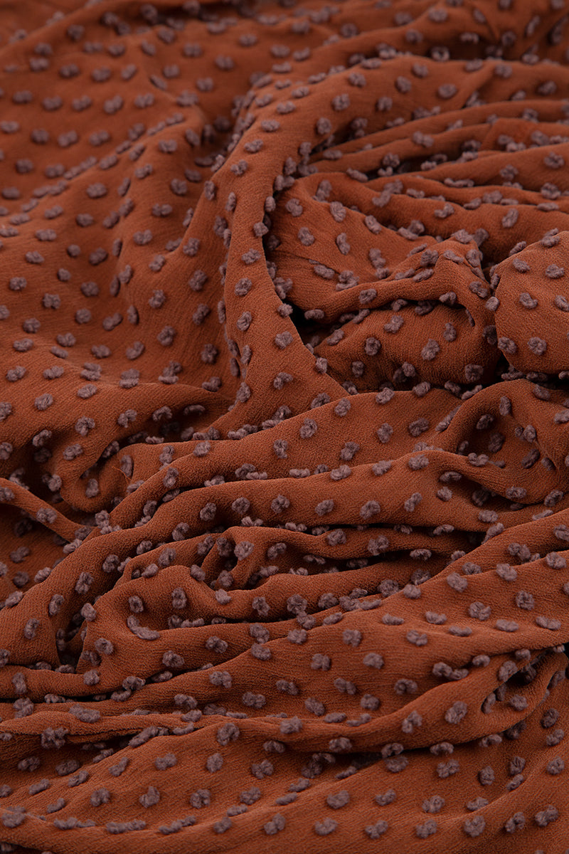 Open Type Dotty Cinnamon Silk Jacket 5