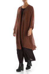 Open Type Dotty Cinnamon Silk Jacket 3