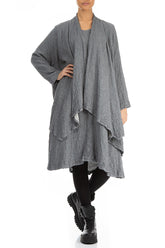 Loose Open Type Grey Wool Jacket 5