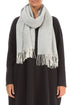 Pale Grey Soft Merino Wool Scarf 1