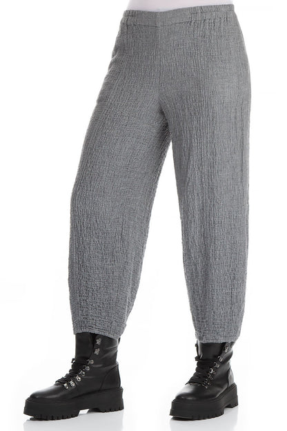 Pencil Grey Wool Trousers