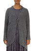 Pin Closure Grey Wool Cardigan 1